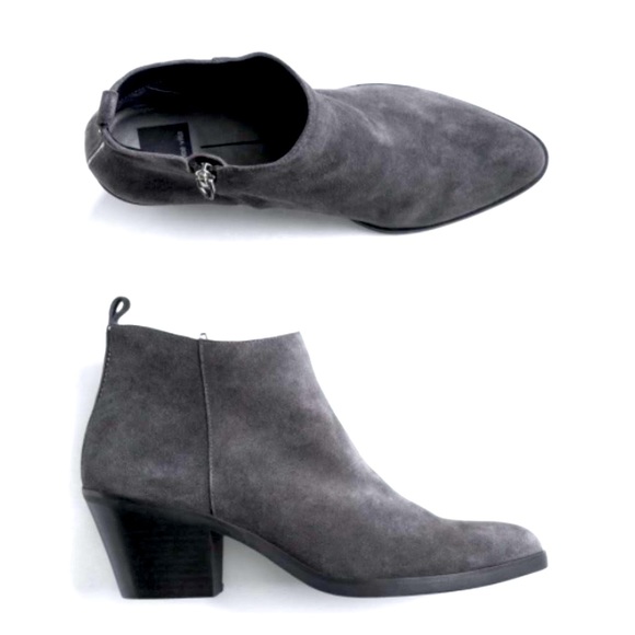 Dolce Vita Grey Suede Leather Ankle Booties 😍 Gray - Picture 1 of 15